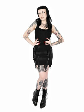 Foxblood Bondage Garter Skirt